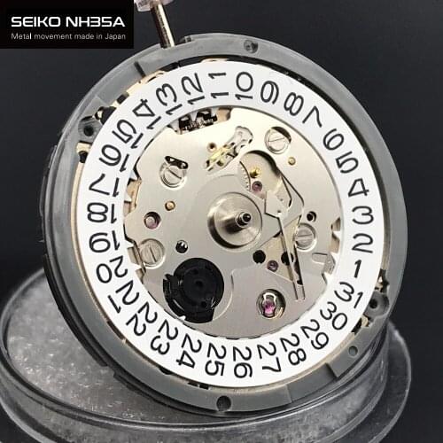 Original Japan Mechanical Movement 24 Jewels With White Date NH35 NH35A Automatic Mechanism For Luxury Brand Watch 4R35 Movement