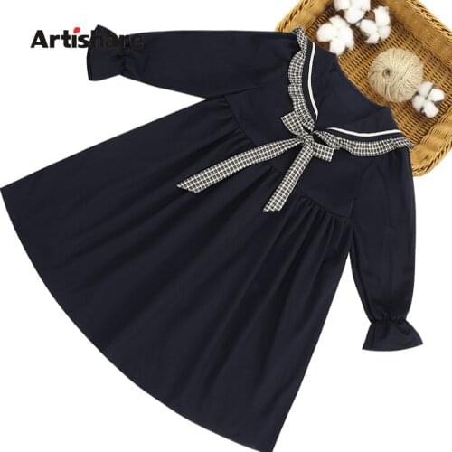 Dresses For Girls Plaid Pattern Party Dress For Kids Girl Casual Style Dress For Kids Spring Autumn Clothes Girl 6 8 10 12 14