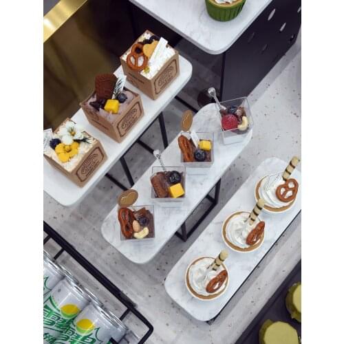 SWEETGO Black Cake Stand Marble Plate Cupcake Trays 1 pieces Start Business Opening Dessert Table Home Decoration Party Supplier