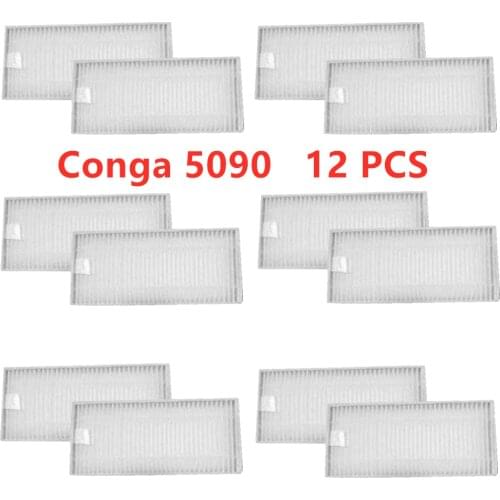 Accessories HEPA Filter For Cecotec Conga 5090 6090 7090 Robot Vacuum Cleaner Roller Brush Side Brushes Mop Replacement Parts