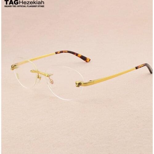 Ultralight titanium glasses frame women Rimless glasses frame men eyeglasses frames men Frameless spectacle frames Women CT0038S