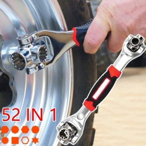 52 In 1 Universal Wrench Socket 360-degree Rotating Multi-function Wrench Hand Tools