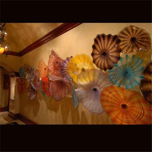 Blown Murano Wall Art Wedding Decorative Glass Wall Plates Top Design Hand Blown Murano Art