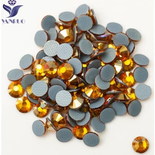 YANRUO 2058HF Topaz AB Hot Fix Soldering Iron thermostat Gems Rhinestones Glue Strasses Hotfix Crystals For Wedding Dress