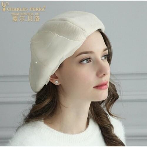 Womans Hats 2020 New Autumn Winter Fashion Simple Beret Elegant Lady Soft Breathable Warm Female Caps 6A36