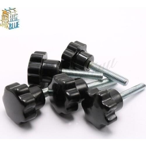 10pcs M8*16/20/25/30/35/40/50/60/70/80 Bakelite Hand Tighten Screw Handle Star Hand Knob Tightening Screw
