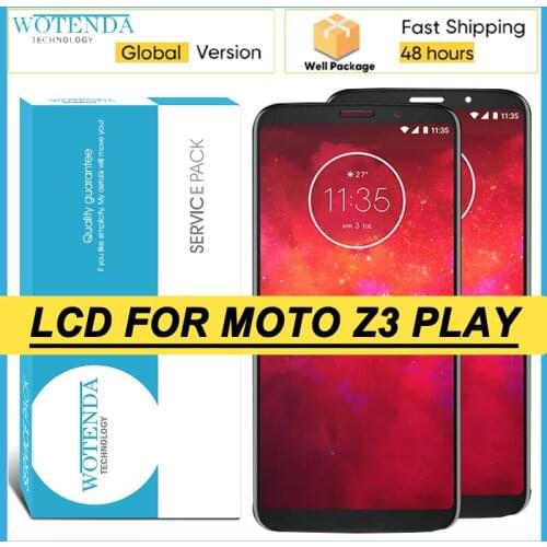 100% Original 6.01'' Amoled for Motorola Moto Z3 Play XT1929 LCD Display Touch Screen Digitizer Assembly Repair Parts