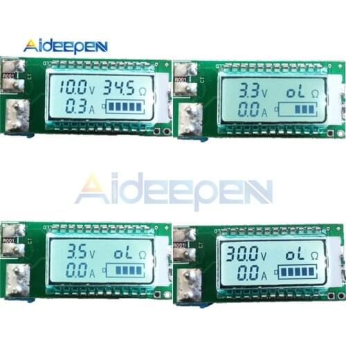 18650 26650 Digital LCD Display Lithium Li-ion Battery Tester Meter Voltage/Current/Resistance/Battery Capacity Tester