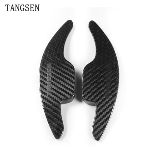 TANGSEN Car Carbon fiber Steering Wheel Shift Paddle Shifter Extension For Chevrolet Camaro 2016-2019 New 2pcs