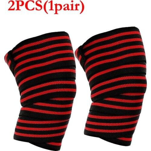 2PCS Fitness Kneepad Bandage Fitness Belt Sports Kneepad Elastic Bandage Weightlifting Sports Accessories