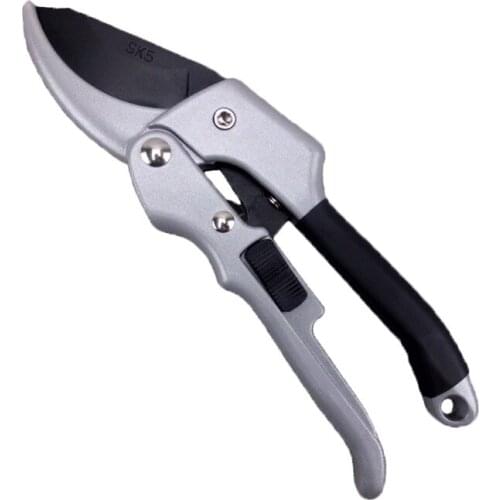 20cm Hand Garden Scissor Ratchet Plant trim horticulture Shrub tool anvil Branch Shear Orchard pruning pruner cut secateur