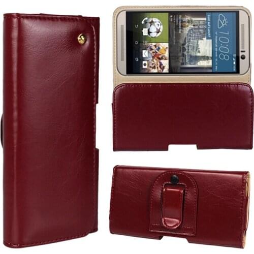 2015 Holster Belt Clip Pouch Leather Case For HTC ONE M9 Mountain climbing Bicycle riding Camping Outdoor activities +one direct