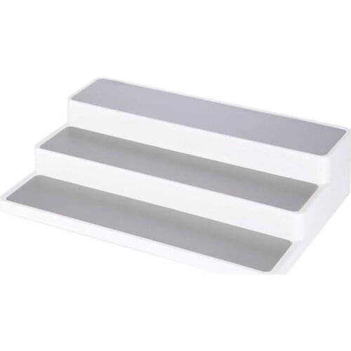 3 Tier Stair Step Design Cabinet Kitchen Spice Rack Jar Storage Organizer Shelf Home Storage Tools For Home Kitchen