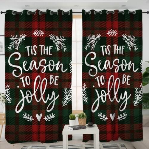 3D Window Curtains Cortinas De Dormitorio Modern Red Check Print Room Home Decor Rideau De Fenetre Drapes Cotinas Rideau Salon