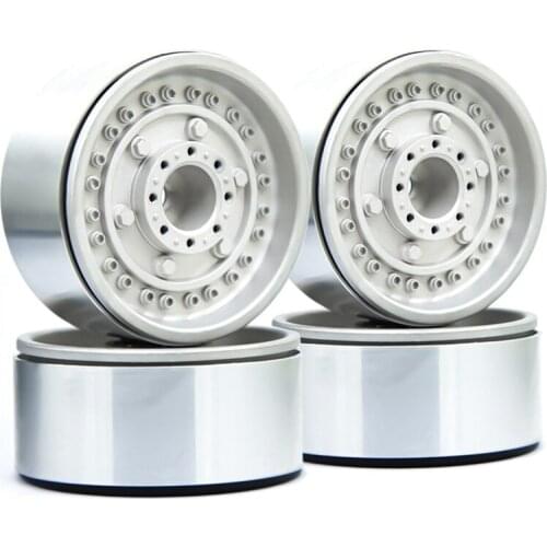 4Pcs Metal 1.9 Beadlock Wheels Rims for 1/10 RC Crawler Axial SCX10 SCX10 II 90046 AXI03007 Traxxas TRX4 D90