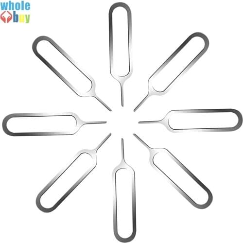 50000pcs/lot Wholesale New Sim Card Pin Needle Cell Phone Tool Tray Holder Eject Pin Metal for IPhone 8 7 6 5 4 Huawei Samsung