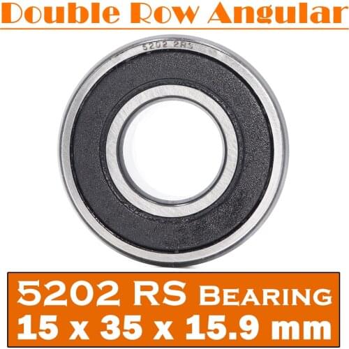 5202 2RS Bearing 15 x 35 x 15.9 mm ( 1 PC ) Axial Double Row Angular Contact 5202RS 3202 2RS 3056202 Ball Bearings