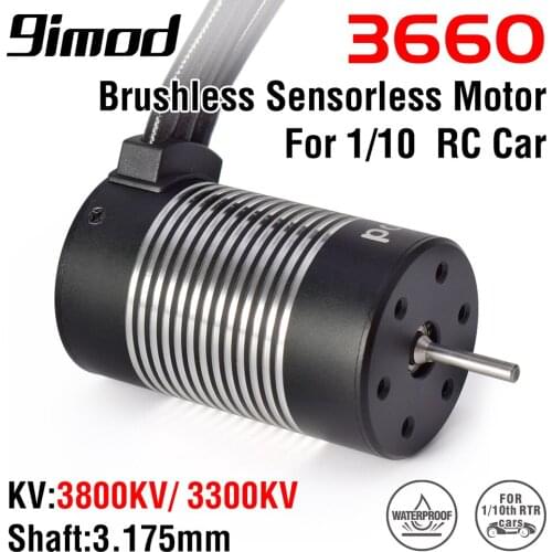 9imod 3660 Waterproof Brushless Sensorless Motor 3800KV 3300KV for WLtoys XK 104001 1/10 Tamiya GTR Traxxas HSP Lexus RC Car