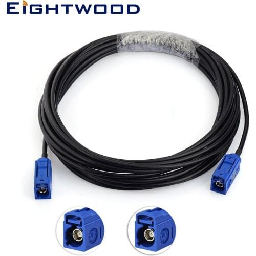 Eightwood Car GPS Antenna Extension Cable Assemblies Fakra C Female to Female Straight Pigtail RG174 Cable 500cm Customizable