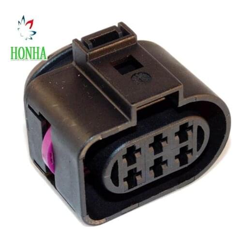 Freeshipping 5sets/10sets/lot 6 Pin Female 3.5mm Kit LSU 4.2 sensor connector ,1J0973733