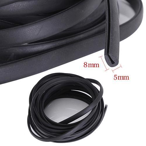6M Black Moulding Trim Strip Car Door Scratch Protector Edge Rubber Guard Cover