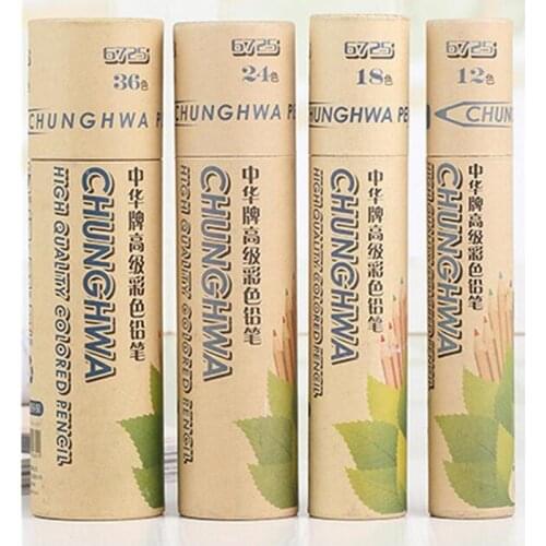 ZhongHua wooden color pencil set lot kawaii art colored pencils kids for children drawing for school and office supplies