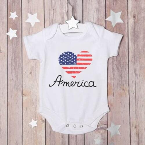 DERMSPE 2019 Summer Newborn Baby Girls Boys Short Sleeve Letter Print Love Cartoon Cotton Jumpsuit Baby Romper Clothes White