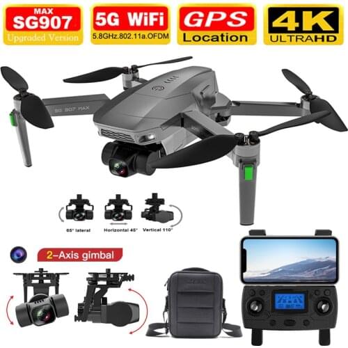 SG907 Drone With 4K HD Camera GPS 5G WIFI Professional Foldable Quadcopter 2-Axis Gimbal 800m RC Helicopter Support TF Card Dron