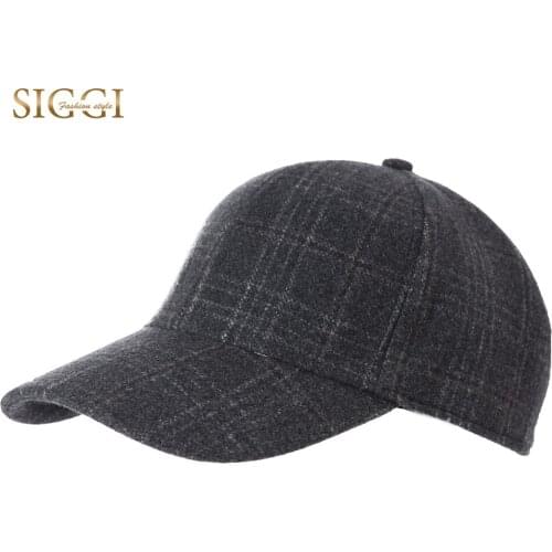 FANCET Winter Autumn Unisex Baseball Caps For Women Men Plaid Print Wool Soft Adjustable Snapback Hats Gorros Male Female 89504