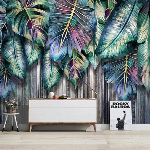 Custom Photo Wallpaper 3D Creative Tropical Plant Leaves Murals Living Room TV Sofa Bedroom Study Home Decor Luxury Wall Papers