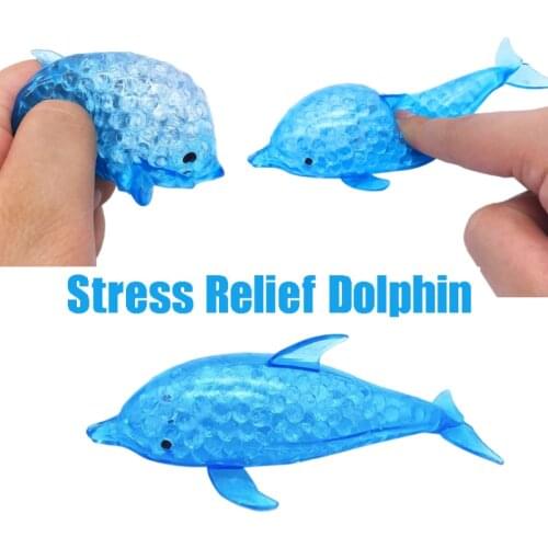 Toys For Adult Children Decompression Spongy Squeezable Stress Relief Toy Dolphin Shark Antistress squishy Bead Stress Ball Toy