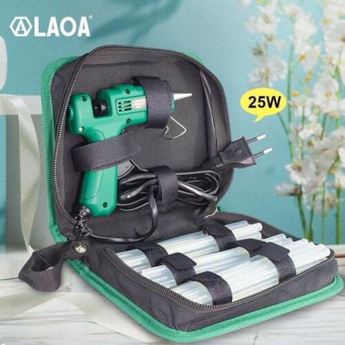 LAOA Glue Gun Set 25W with 30PCS Sticks and Bag Household Repair Children Toy Paste Patch Tools