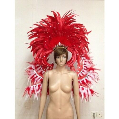 Latin dance Samba accessories Fashion exquisite headdress feathers Delicate dance shows accessories