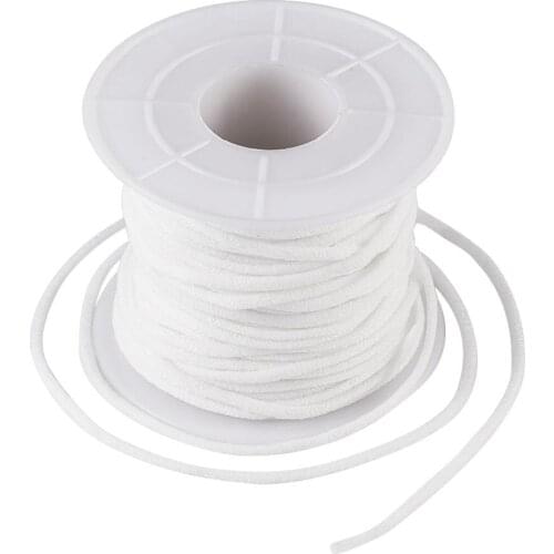 50m White Flat Nylon Elastic Band for DIY Mask Material Jewelry Making Clothing Craft Accessories