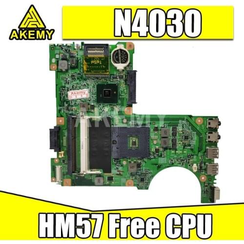 Akemy motherboard For DELL Inspiron N4030 mainboard PGA989 0H38XD CN-0H38XD HM57 48.4EK01.021 with graphic test good Free CPU