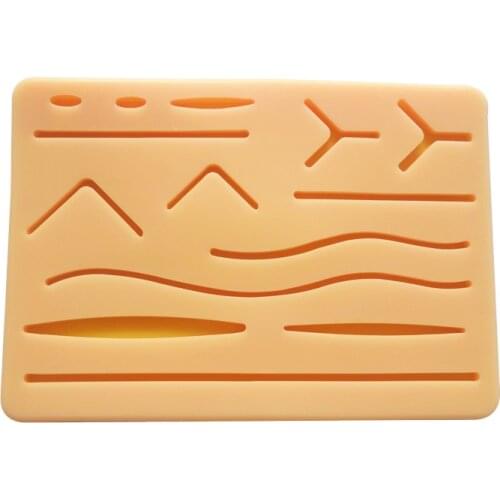 Reusable Silicon Suture Pad Suture Practice Kit Human Traumatic Skin Model Suturing Practice Training Pad Set Doctor Nurse