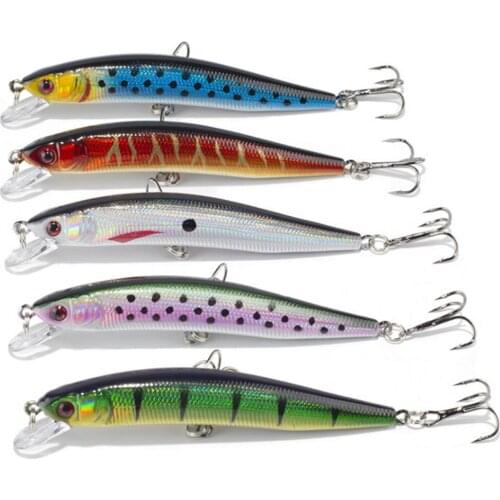 5pcs/set Minnow Lures Kit 10cm 8.1g Fishing Wobbler Crankbait Artificial Hard Bait 3D Eyes Plastic Baits Fish Pesca Swimbait
