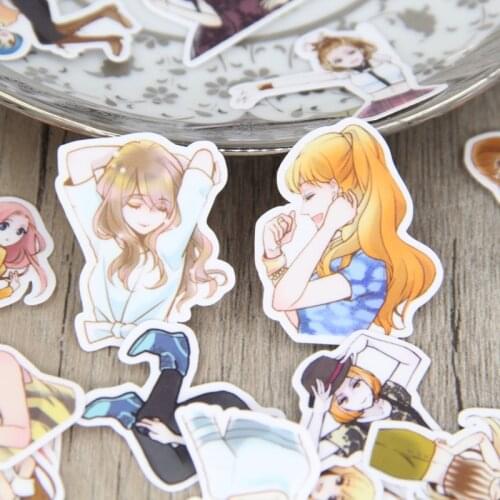 40pcs Waterproof Beautiful Girl Personality DIY Decorative Sticker Pack Fashion Girls Diary Album Decoration Scrapbooking