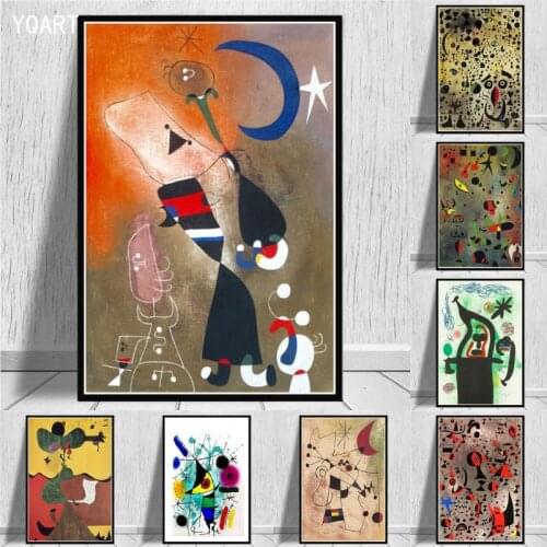 Joan Miro Famous Paintings Abstract Posters And Prints Canvas Painting Pictures On The Wall Abstract Decorative Home Decor