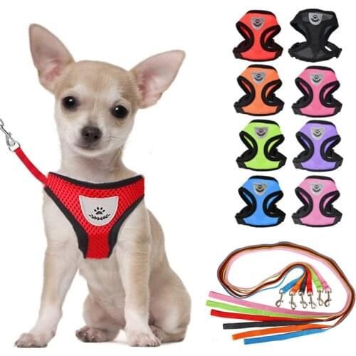 Nylon Mesh Cat Harness And Leash Breathable Kitten Cats Harnesses Small Dog Puppy Harness For French Bulldog Chihuahua Pug
