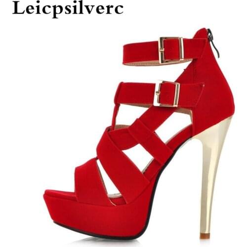 Summer new Rome women fish mouth sandals night shop sexy super heeled shoes