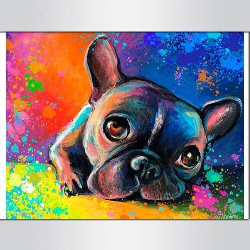 New Colorful French Bulldog 5D Diamond Painting Bouledogue Bulldog Frances Diamond Embroidery Cross Stitch for Home Decoration