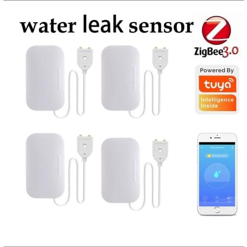 NEW tuya zigbee water Leakage Sensor & Detector smart life APP monitoring water leak Security Alarm tuya zigbee hub required