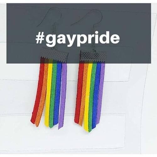 LGBT Bisexual Transgender Gay Pansexual Asexual Gay Pride Statement Trans Rainbow Dangle Tassel Earrings