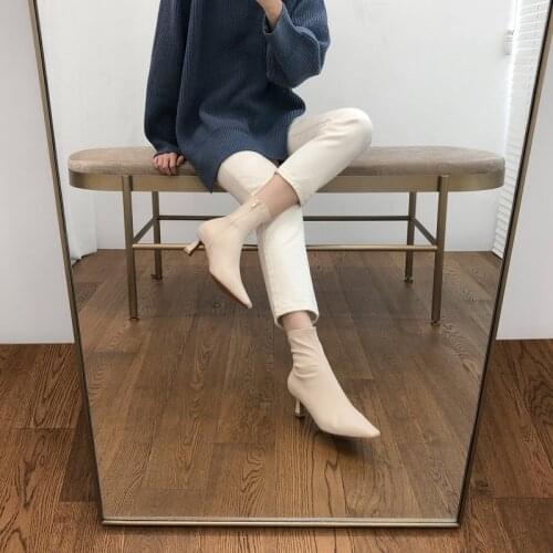 Size 33-42 Multicolor Leather Fashion Boots Square Head High Heels 6CM/8CM All-match Stovepipe Ladies Boots