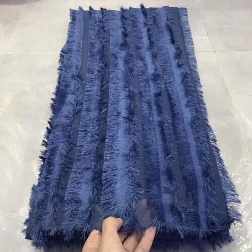 Chiffon Lace Fabric African Tassels Fabric African Swiss Voile Lace High Quality Fashion French Lace Fabric For Wedding Lace JYF