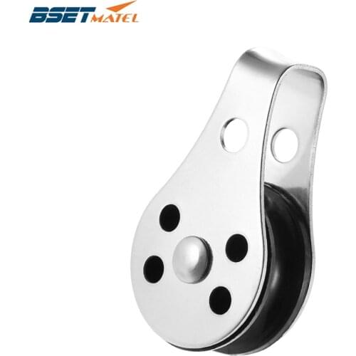 BSET MATEL Stainless Steel 316 Pulley Blocks Rope Runner Kayak Boat Accessories Canoe Anchor Trolley Kit for 2mm to 8mm Rope