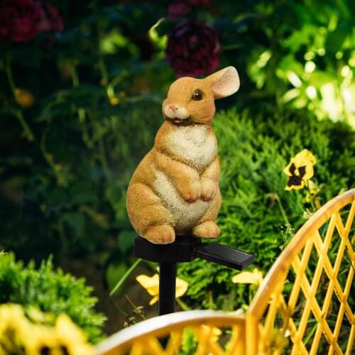 New Modern Solar Garden Lights Outdoor Garden Street Lights Simulation Bunny Series Solar Lawn Decorative Lights