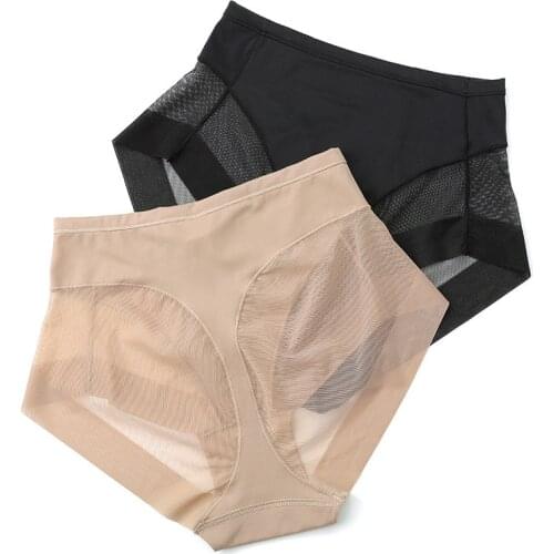 Hot Women Boyshorts Body Shaping Panties Female Pants High Elastic Control Briefs Seamfree Breathable Mesh Intimate