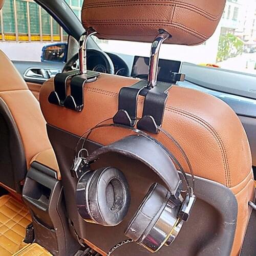 Universal Car Headrest Back Seat Hook Auto Seat Hanger Vehicle Organizer Holder For Handbags Purses Coats And Grocery Bag